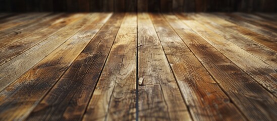 Poster - Old oak wood background with a unique perspective angle view ideal for adding text or images copy space image available
