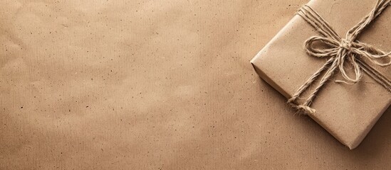 Aufkleber - Kraft brown cardboard background perfect for presents with space for adding images. copy space available