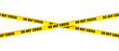 © tiero - Yellow do not cross tape on transparent background for crime scene