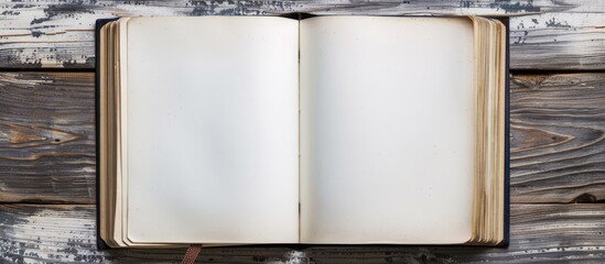 Aufkleber - An open notebook for adding text or images View from above with space for copying photos or text