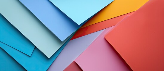 Poster - Various colored papers with a blank copy space image