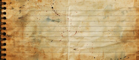 Aufkleber - Old notebook paper with a textured and stained appearance conveying creativity and education themes ideal for a copy space image