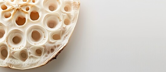 Poster - White background with a copy space image of a lotus root