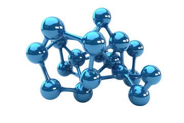 blue molecule isolated on white