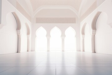 Canvas Print - Mosque interior architecture backgrounds building.