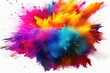 © DailyStock - Vibrant Colorful Paint Splashes Erupting From a Centered Point During Creative Art Session