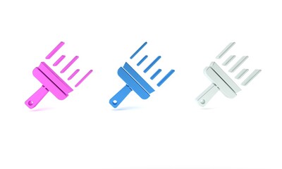 Wall Mural - Colorful Cleaning service with of rubber cleaner for windows icon isolated on white background. Squeegee, scraper, wiper. Minimalism concept. 3D render illustration