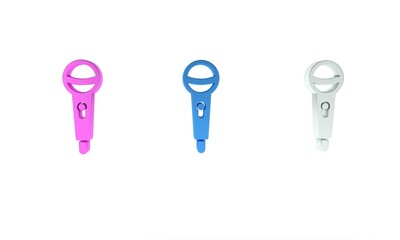 Poster - colorful microphone icon isolated on white background. on air radio mic microphone. speaker sign. mi