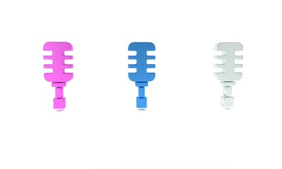 Poster - colorful microphone icon isolated on white background. on air radio mic microphone. speaker sign. mi