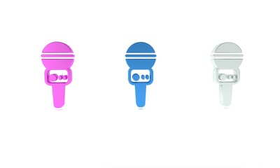 Poster - colorful microphone icon isolated on white background. on air radio mic microphone. speaker sign. mi