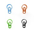 © Kostiantyn - Colorful Light bulb with concept of idea icon isolated on white background. Energy and idea symbol. Inspiration concept. Minimalism concept. 3D render illustration