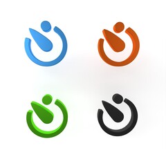 Poster - Colorful Camera timer icon isolated on white background. Photo exposure. Stopwatch timer seconds. Minimalism concept. 3D render illustration