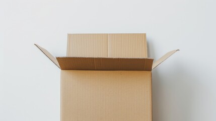 Sticker - Cardboard box opened against white backdrop