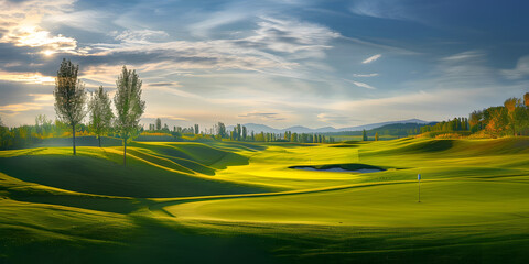 Poster - Golf course landscape. 