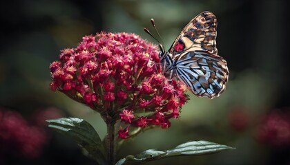 Sticker - A Butterfly on a flower