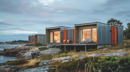 Poster - Write about the architectural versatility of modular homes in an isolated house community.