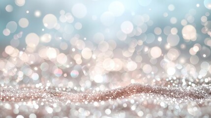 Wall Mural - a blurry image of a snowy beach with a lot of glitter