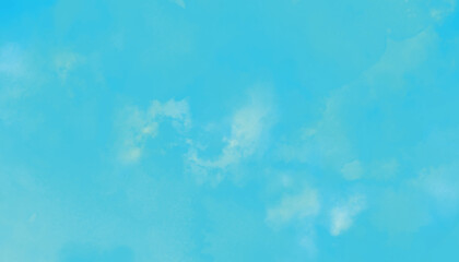 Sticker - Blue Watercolor Background. Abstract Hand Paint Backdrop. Watercolor Sky And Clouds, Abstract Watercolor Background