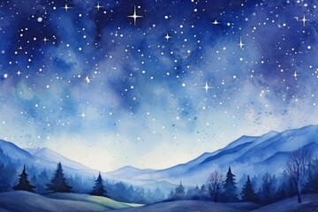 Wall Mural - Landscape night backgrounds nature.