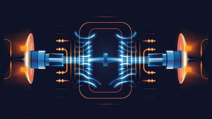 Poster - Diagram of a low-pass filter circuit, showing how it attenuates high-frequency signals while allowing low-frequency signals to pass through.