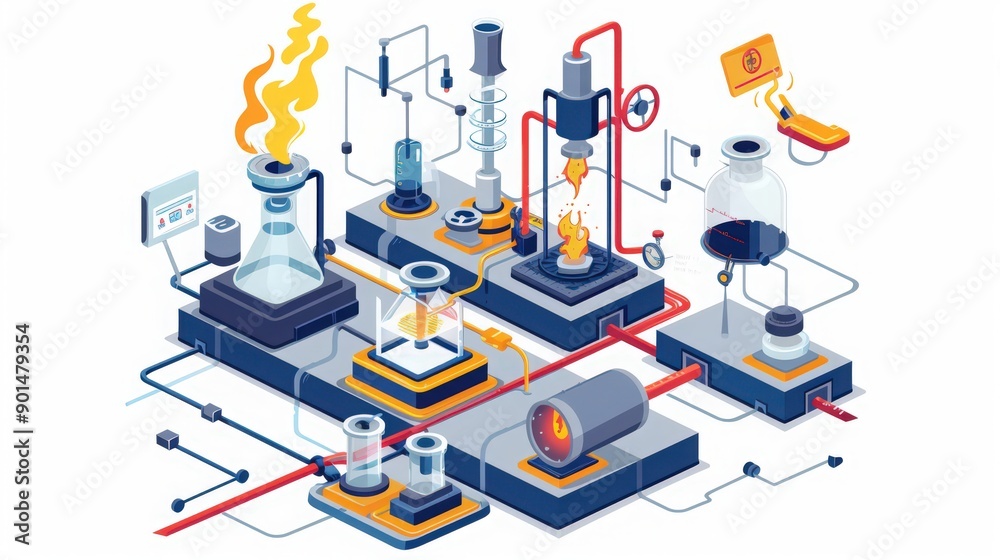 Diagram of a materials science experiment, showcasing methods for ...