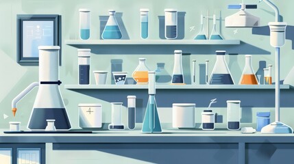 Poster - Diagram of a materials science experiment, showcasing methods for testing material properties like tensile strength, hardness, and thermal conductivity