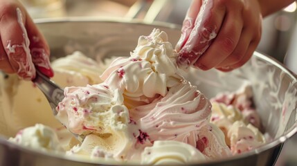 Wall Mural - Making Homemade Ice Cream