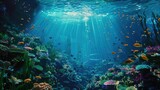 Marine Ecosystem: Encompasses oceanic habitats such as coral reefs, kelp forests, and deep-sea regions, crucial for supporting and sustaining diverse marine species and ecological functions.
