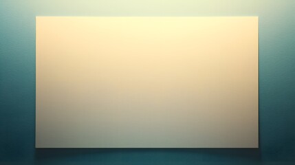 Canvas Print - Beige and Teal Minimalist Background.