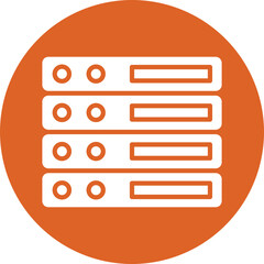 Sticker - Database glyph circle icon