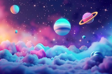 Wall Mural - cute space galaxy background astronomy universe outdoors.
