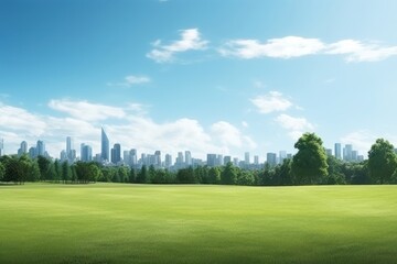 Canvas Print - Green sky architecture landscape.