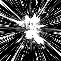 Poster - Line abstract design with starburst effect.
