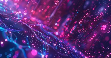 Poster - An abstract futuristic technology background includes floating circuits, charts, and digits. Micro-electron circuits are floating on a digital gadget board.