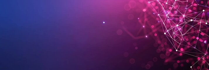 Poster - Abstract wave with moving dots. Particles flowing in a flowing stream. Illustration of modern cyber technology.