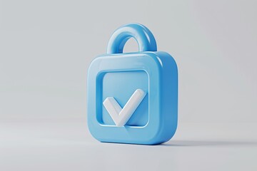 Poster - cyber security banner illustration with a padlock and shield. user account security on white.