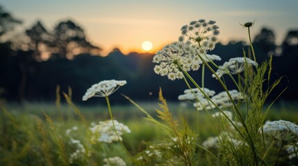 Wall Mural - A wild carrot flower 