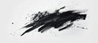 © Ilgun - Watercolor drawing in black creating line brush strokes on a white paper background with copy space image