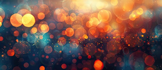 Poster - background with an abstract light bokeh pattern design in the vicinity of a copy space image