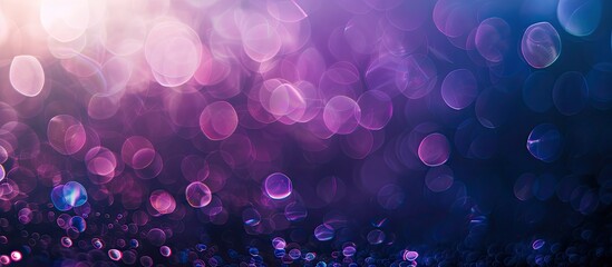 Poster - bokeh light background with abstract purple hues and copy space image