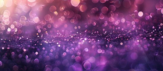 Poster - bokeh light background with abstract purple hues and copy space image