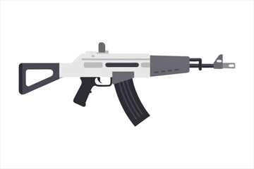 Wall Mural - Assault Rifle lineal color mode art vector