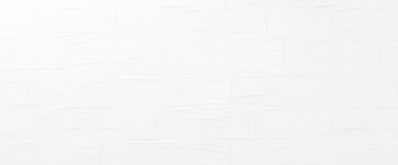 Wall Mural - Vector realistic Empty white wall with a pattern on the plaster and white brick wall texture background