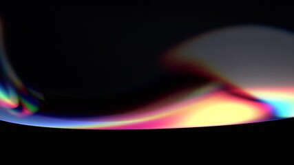 Canvas Print - Abstract animation, iridescent background with color refraction effect, 4k seamless looped video, 3d render