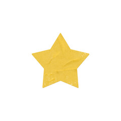 Wall Mural - Yellow star worn paper vector illustration