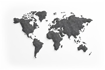 Wall Mural - Worldmap black white background topography.