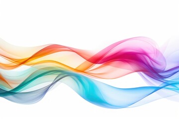 Canvas Print - Rainbow ribbons backgrounds pattern smoke.