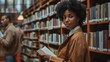 © LukaszDesign - Education, book, or black lady studying at university, college, or school library. Scholarship, research, or gen z African girl that advances knowledge or students