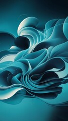 Wall Mural - Abstract cyan blue wallpaper background.