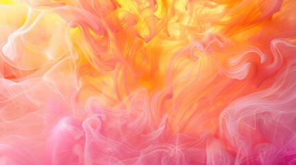 Poster - Abstract background with pink and yellow swirling patterns.